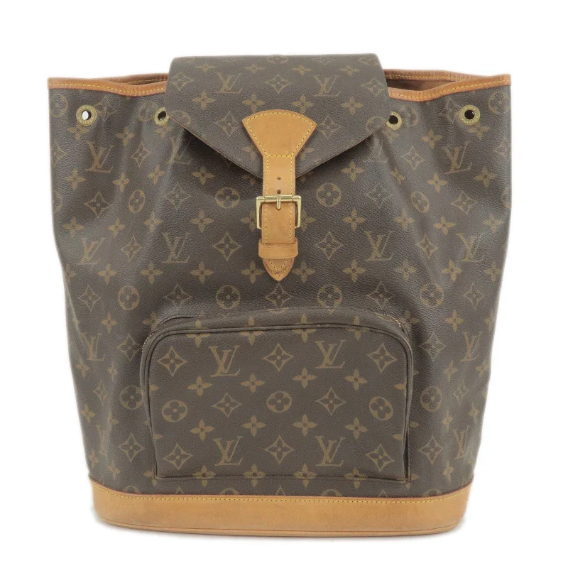 Louis Vuitton crossbody bags with a woven leather strap for textureLouis Vuitton Monogram Montsouris GM Back Pack M51135