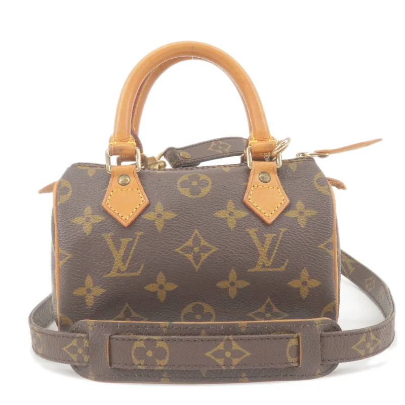 Louis Vuitton backpacks with a padded back panel for comfort during long - wearLouis Vuitton Monogram Mini Speedy & Strap M41534 J75010