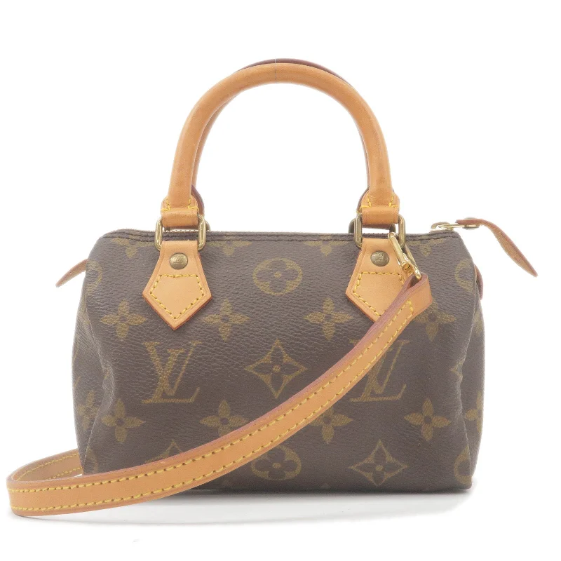 Louis Vuitton tote bags with a spacious interior and multiple pocketsLouis Vuitton Monogram Mini Speedy & Strap M41534 J00145