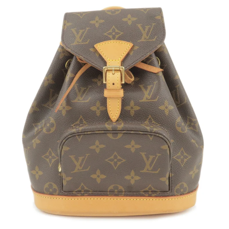 Louis Vuitton handbags with a back - zip pocket for storing valuablesLouis Vuitton Monogram Mini Montsouris Back Pack Bag M51137