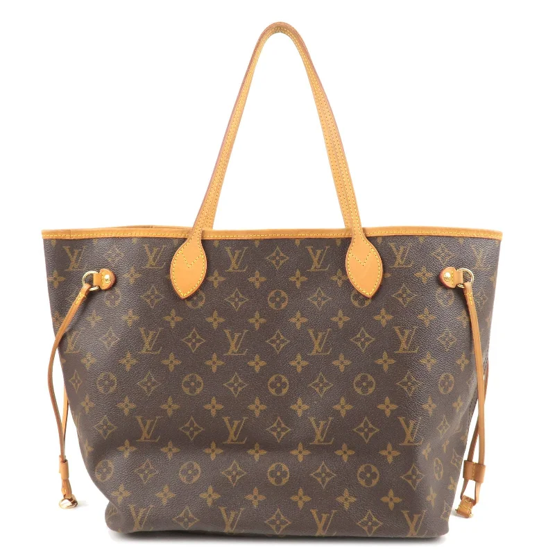 Louis Vuitton bags with a front - flap pocket for quick - access itemsLouis Vuitton Monogram Neverfull MM Tote Bag M40156