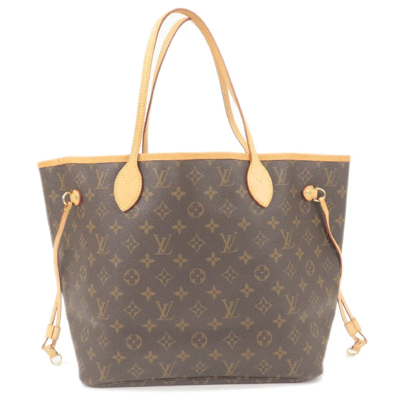 Ladies Louis Vuitton shoulder bags with a tassel decoration for charmLouis Vuitton Monogram Neverfull MM Tote Bag Brown M40156