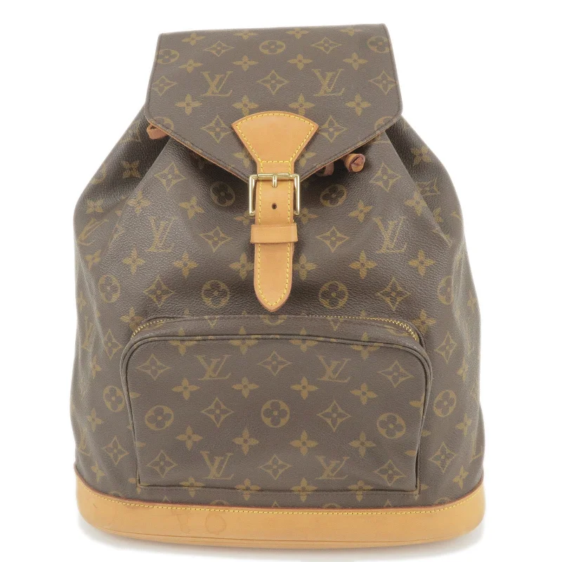 Louis Vuitton handbags with a beaded trim for a touch of glamourLouis Vuitton Monogram Montsouris GM Back Pack M51135