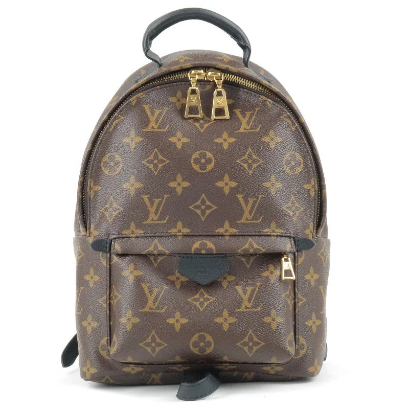 Ladies Louis Vuitton shoulder bags with a magnetic - closure flap for easeLouis Vuitton Monogram Palm Springs PM Back Pack Ruck Suck M44871