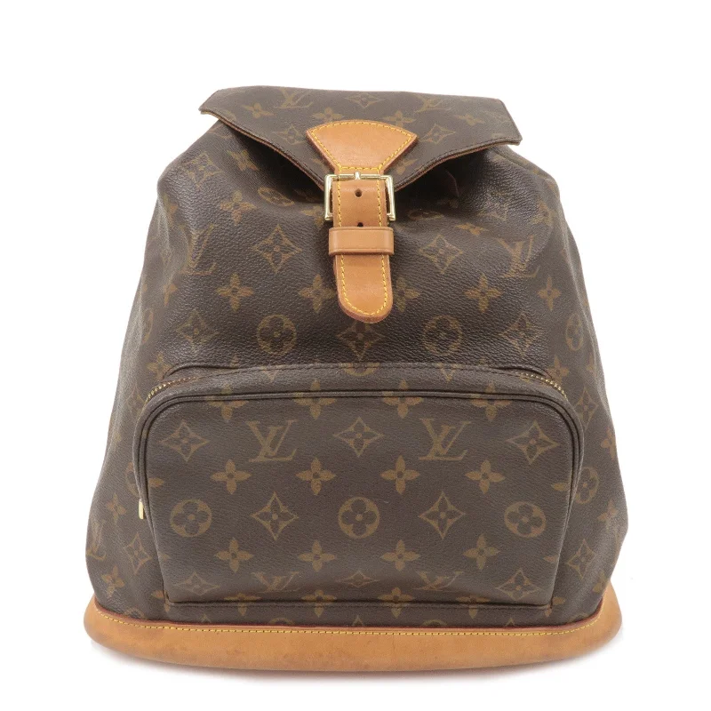 Louis Vuitton Petite Malle bags with a hard - shell structure for uniquenessLouis Vuitton Monogram Montsouris GM Back Pack Brown M51135