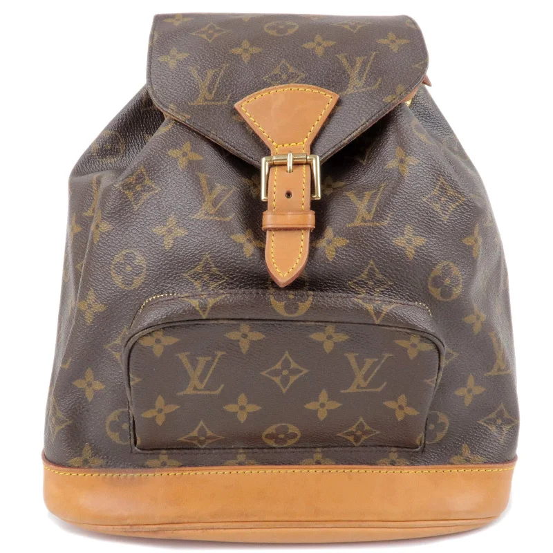 Louis Vuitton bags with a zip - around closure for enhanced securityLouis Vuitton Monogram Montsouris MM Back Pack Bag M51136