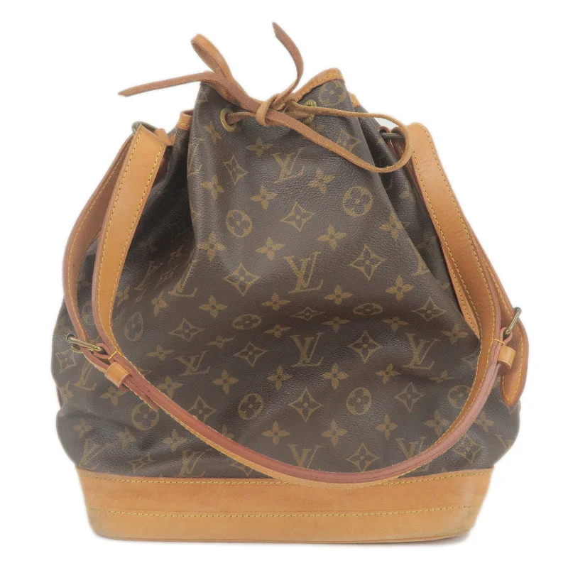 Louis Vuitton handbags with a patent - leather finish for a shiny lookLouis Vuitton Monogram Noe Shoulder Bag M42224