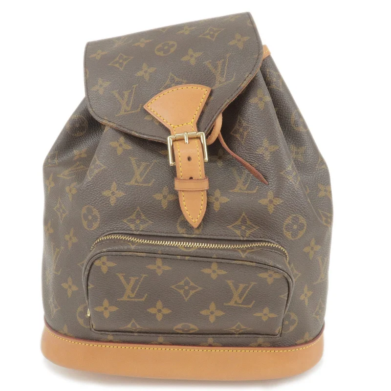 Louis Vuitton crossbody bags with a printed floral pattern for femininityLouis Vuitton Monogram Montsouris MM Back Pack Bag M51136