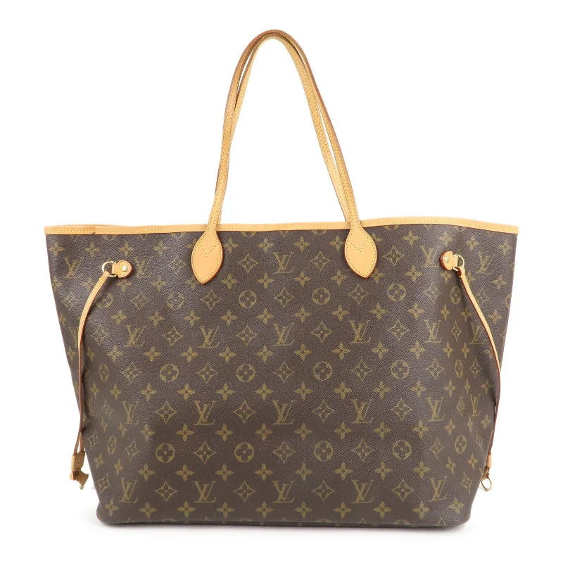 Ladies Louis Vuitton shoulder bags with a single - handle silhouetteLouis Vuitton Monogram Neverfull GM Tote Bag Brown M40157