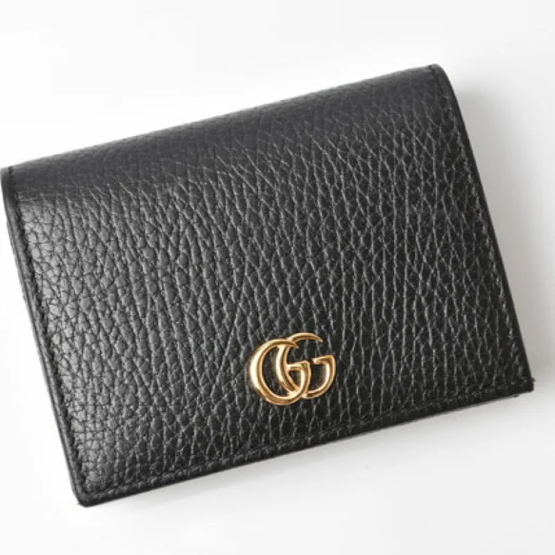 Women Gucci bags with a detachable mobile phone holderGUCCI Wallet  Folding 456126 PETITE MARMONT Petit Marmont Black