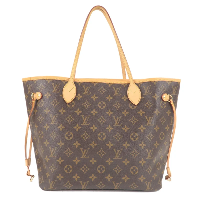 Louis Vuitton tote bags with a spacious interior and multiple pocketsLouis Vuitton Monogram Neverfull MM Tote Bag Brown M40156