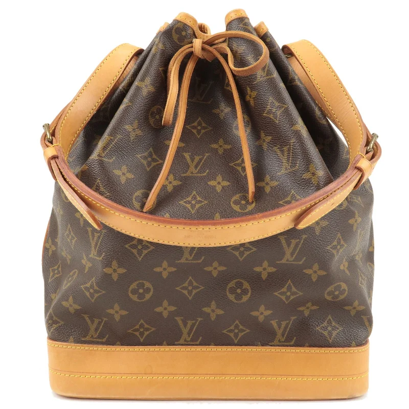 Louis Vuitton bags with a snap - button closure and a decorative charm for styleLouis Vuitton Monogram Noe Shoulder Bag Hand Bag M42224