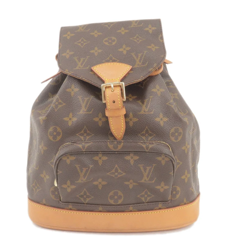 Ladies Louis Vuitton shoulder bags with a wide - width strap for comfortLouis Vuitton Monogram Montsouris MM Back Pack Bag M51136