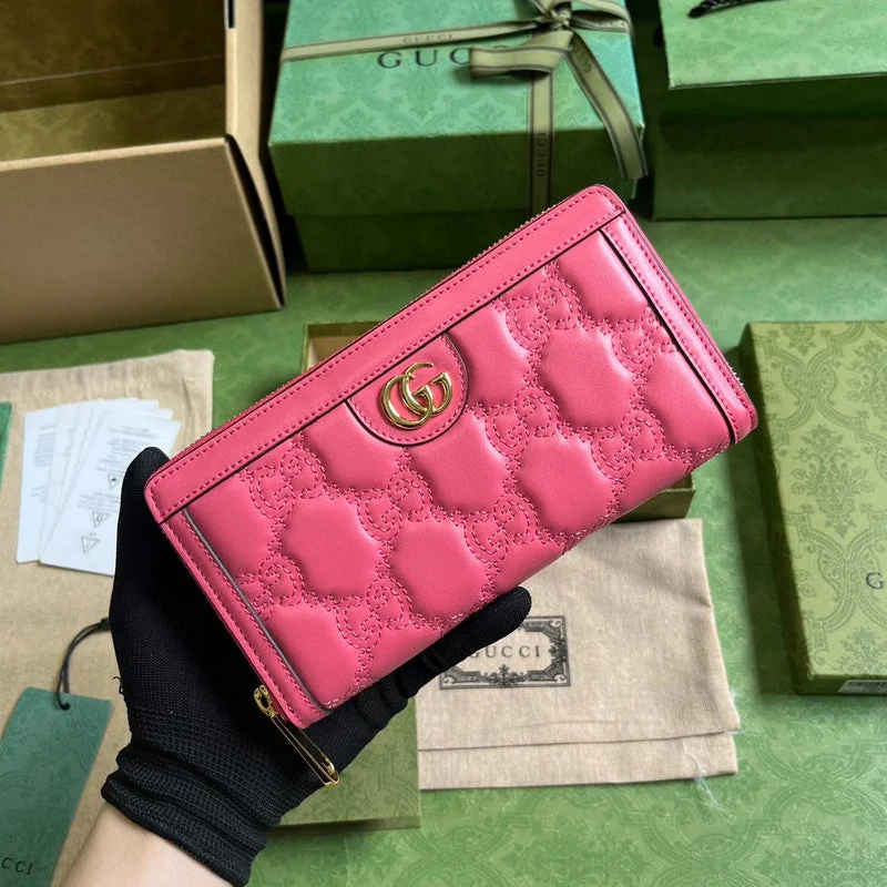 Women Gucci bags with a zip - around closure for securityWF - Gucci Bags - 12133