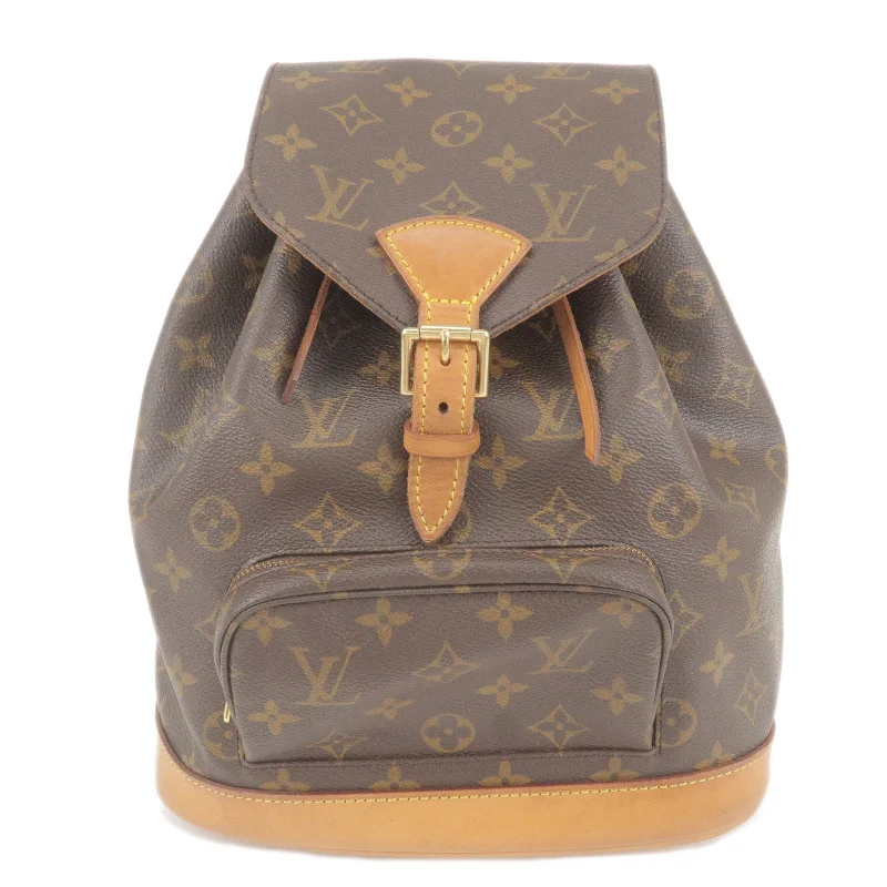 Louis Vuitton crossbody bags with a printed floral pattern for femininityLouis Vuitton Monogram Montsouris MM Back Pack Bag M51136