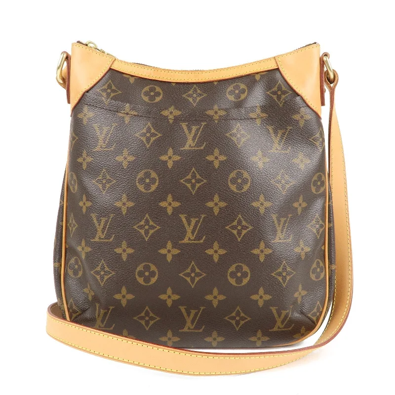 Ladies Louis Vuitton Petite Malle bags with a star - shaped charm for cutenessLouis Vuitton Monogram Odeon PM Shoulder Bag Brown M56390