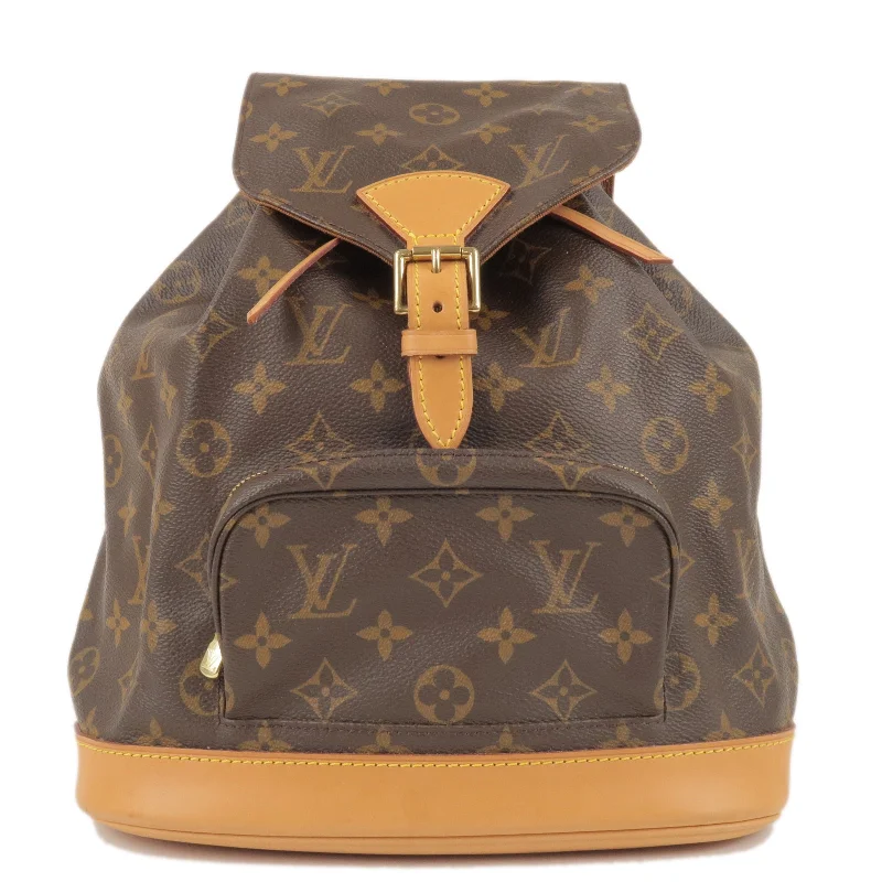 Ladies Louis Vuitton Capucines bags with gold - toned hardwareLouis Vuitton Monogram Montsouris MM Back Pack Bag M51136