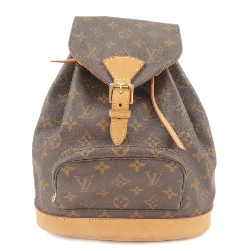 Louis Vuitton bags with a front - flap pocket for quick - access itemsLouis Vuitton Monogram Montsouris MM Back Pack Bag M51136