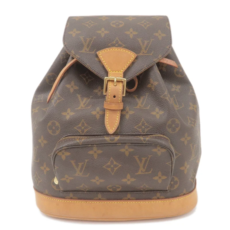 Ladies Louis Vuitton shoulder bags with a single - handle silhouetteLouis Vuitton Monogram Montsouris MM Back Pack M51136