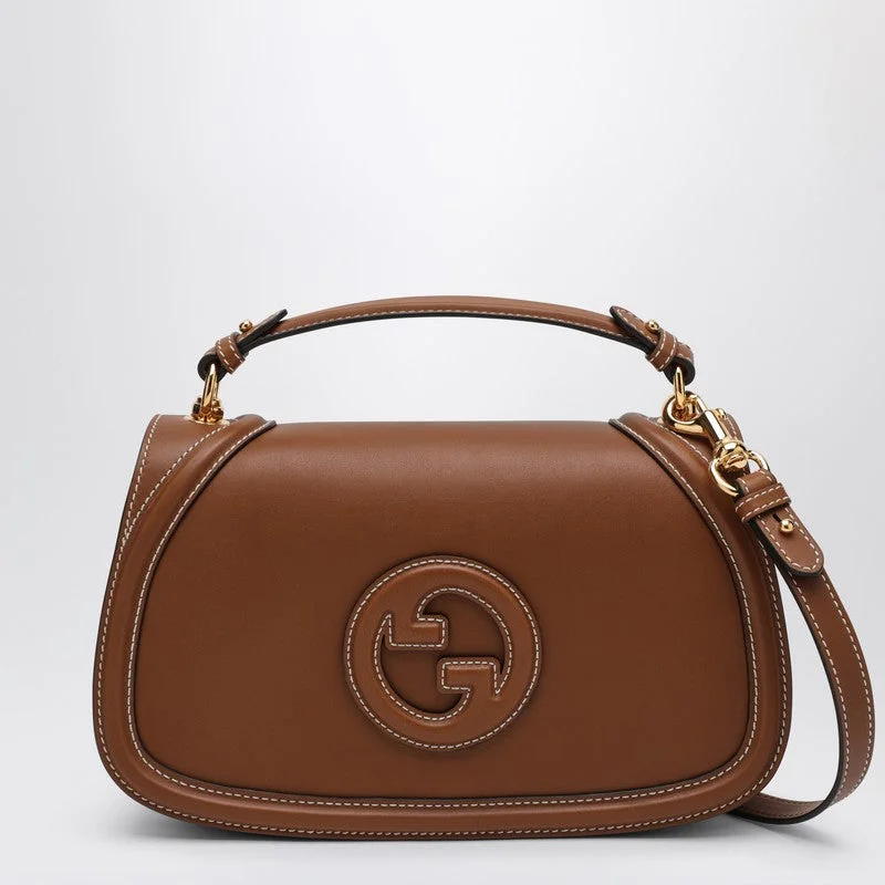 Women Gucci bags with a detachable mirror insideGucci Mini Blondie Brown Shoulder Bag Women