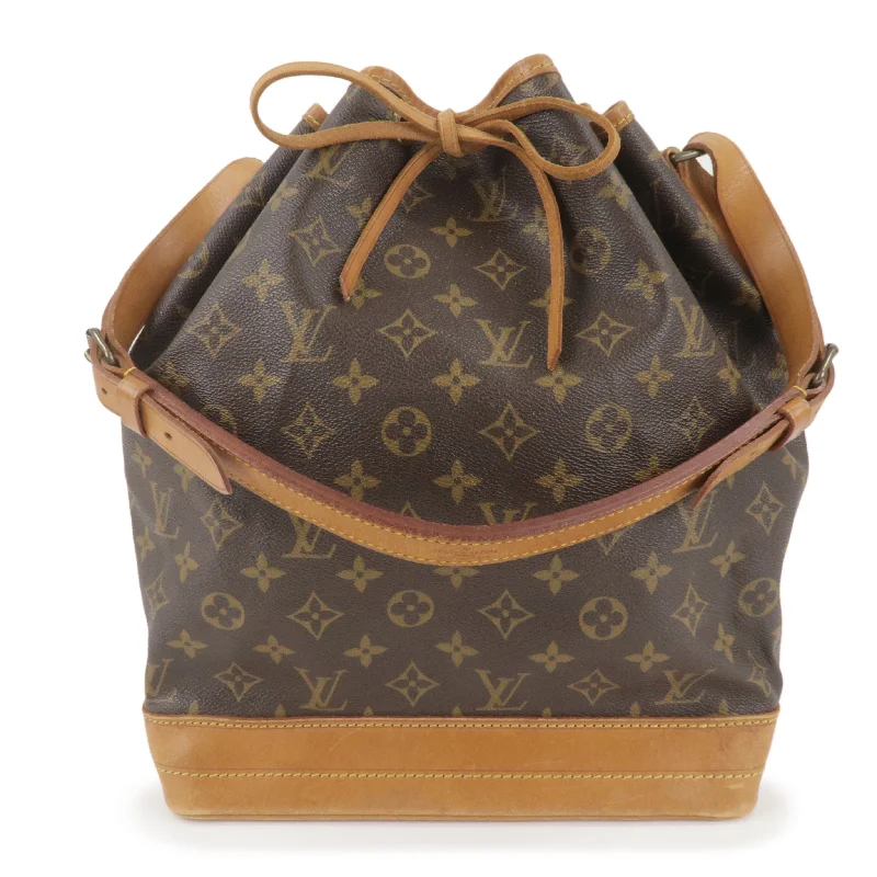 Louis Vuitton tote bags with a water - resistant coating for outdoor useLouis Vuitton Monogram Noe Shoulder Bag Hand Bag Brown M42224