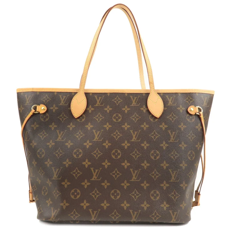 Louis Vuitton bags with a front - zip pocket for small items like keysLouis Vuitton Monogram Neverfull MM Tote Bag M40995