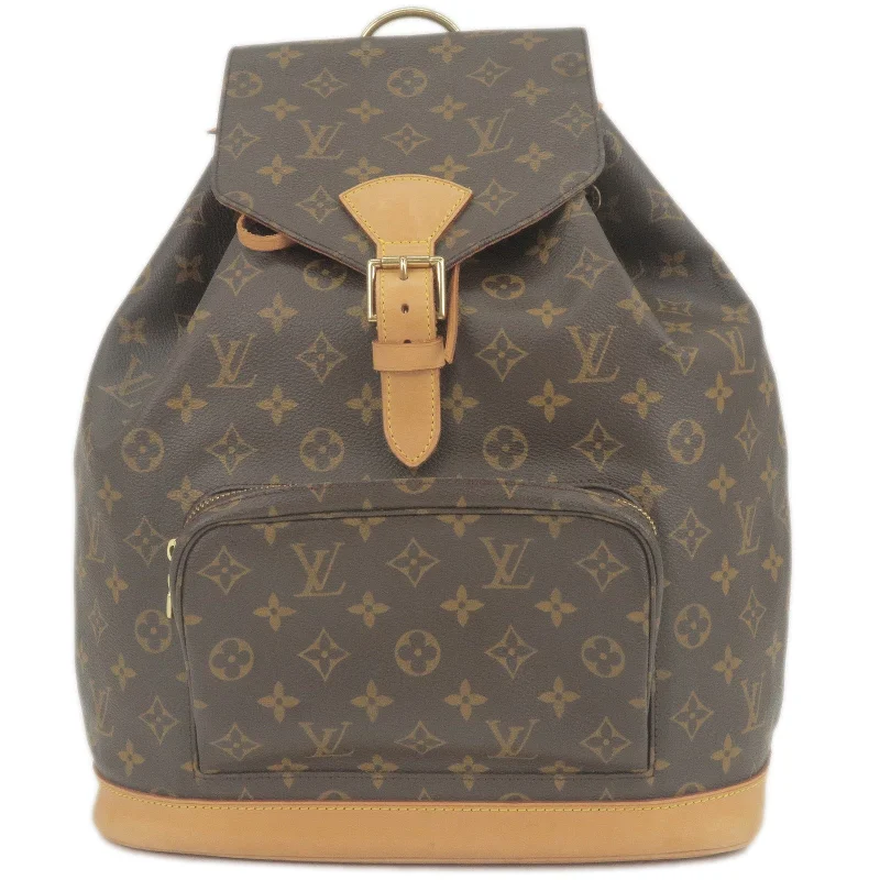 Louis Vuitton backpacks with a hidden back pocket for securityLouis Vuitton Monogram Montsouris GM Back Pack M51135