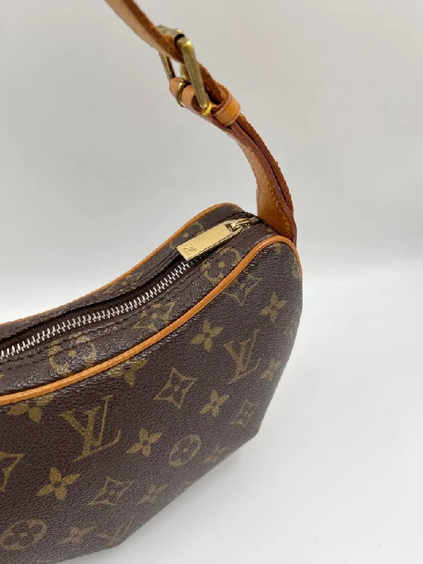 Louis Vuitton tote bags with a printed LV logo on the front for brand visibilityLouis Vuitton PM Croissant Bag