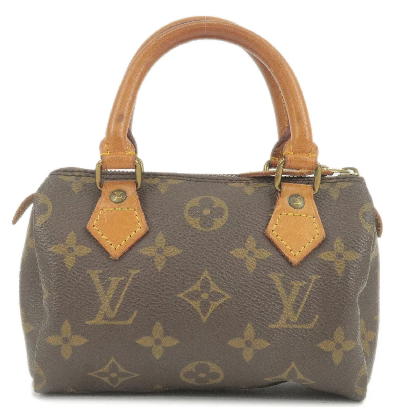 Louis Vuitton crossbody bags with a printed floral pattern for femininityLouis Vuitton Monogram Mini Speedy Hand Bag Boston Bag M41534