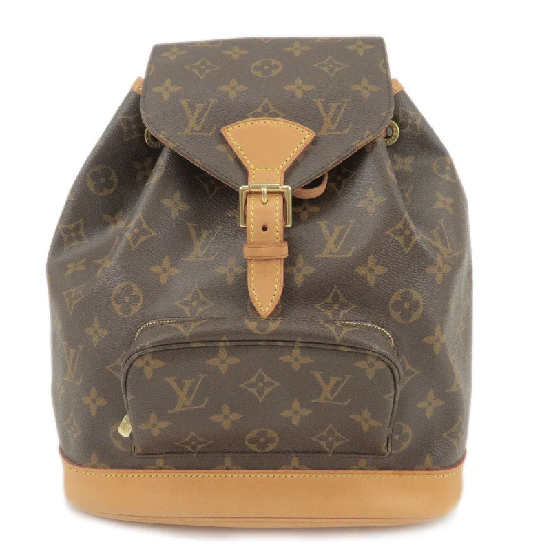 Louis Vuitton Alma bags with a leather - wrapped handle for a luxurious feelLouis Vuitton Monogram Montsouris MM Back Pack Bag M51136