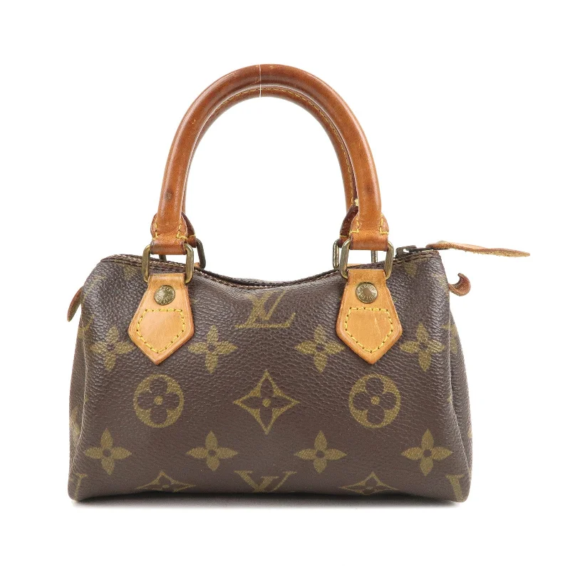 Louis Vuitton bags with a detachable mobile phone holder for convenienceLouis Vuitton Monogram Mini Speedy Hand Bag Boston Bag M41534