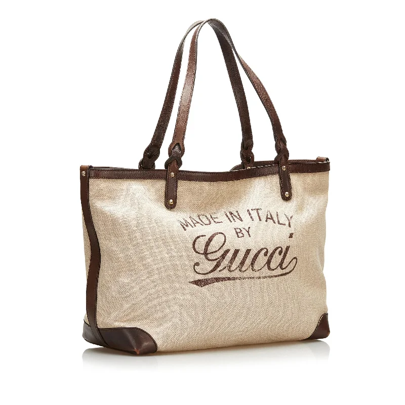 Ladies Gucci shoulder bags with a single - handle designGucci Craft Logo Tote Bag (35726)