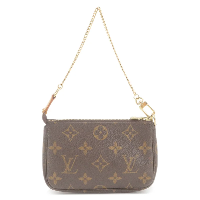 Ladies Louis Vuitton shoulder bags with a magnetic - closure flap for easeLouis Vuitton Monogram Mini Pochette Accessoires Pouch M58009