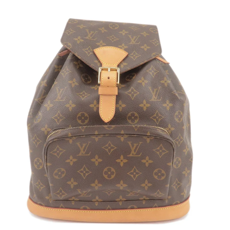 Ladies Louis Vuitton Petite Malle bags with a star - shaped charm for cutenessLouis Vuitton Monogram Montsouris GM Back Pack M51135