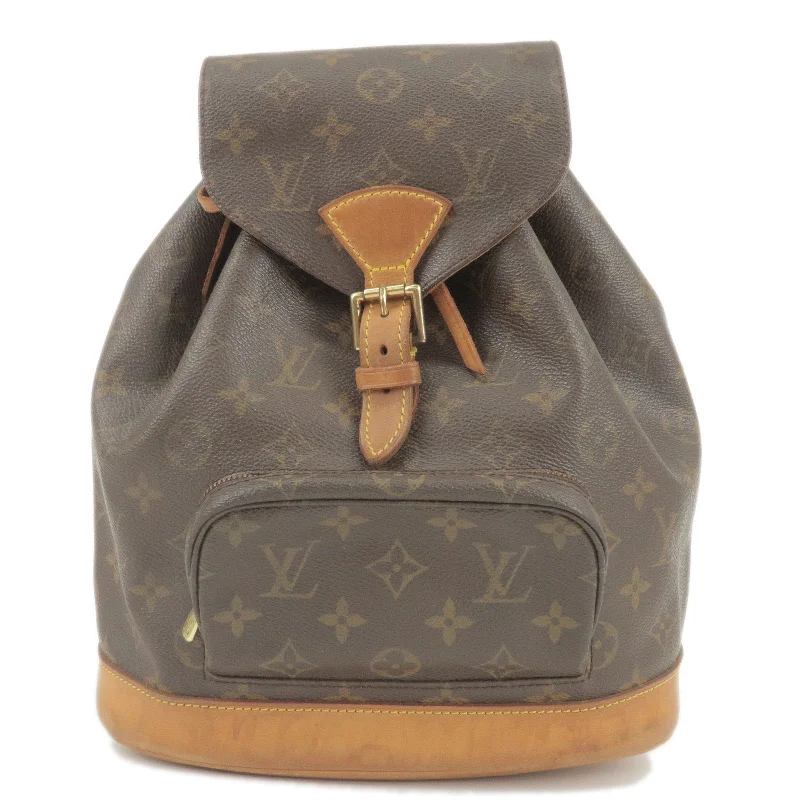 Louis Vuitton bags with a detachable mobile phone holder for convenienceLouis Vuitton Monogram Montsouris MM Back Pack Bag M51136