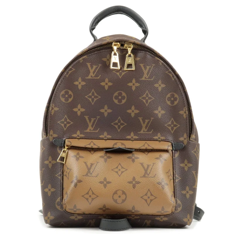 Louis Vuitton bags with a front - zip pocket for small items like keysLouis Vuitton Monogram Palm Springs PM Ruck Sack Back Pack M43116