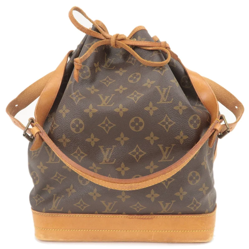 Louis Vuitton crossbody bags with a woven leather strap for textureLouis Vuitton Monogram Noe Shoulder Bag Hand Bag Brown M42224