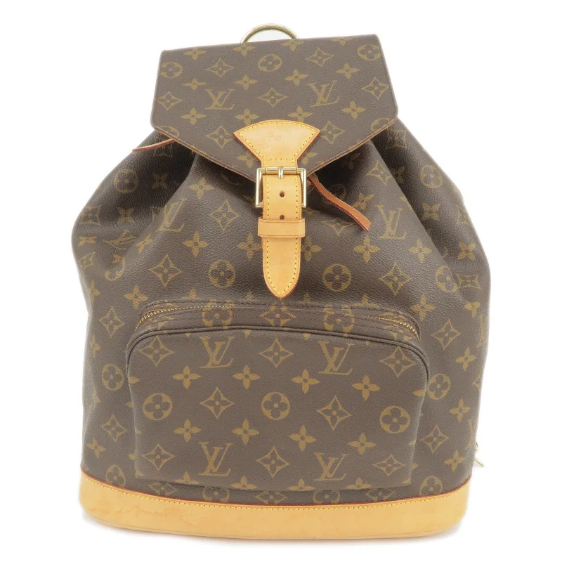 Louis Vuitton Alma bags with a monogram - embossed leather surfaceLouis Vuitton Monogram Montsouris GM Back Pack M51135