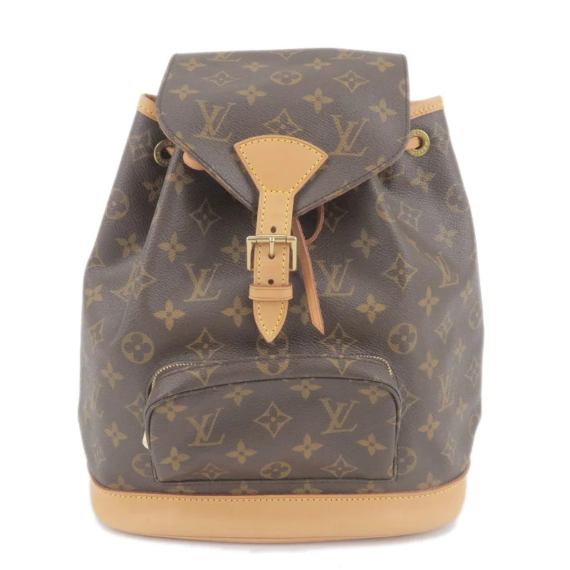 Louis Vuitton crossbody bags with a woven leather strap for textureLouis Vuitton Monogram Montsouris MM Back Pack Bag M51136