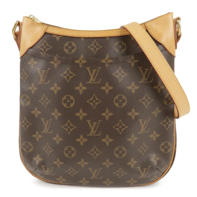 Louis Vuitton bags with a chain - link trim and a leather body for a modern edgeLouis Vuitton Monogram Odeon PM Shoulder Bag Brown M56390