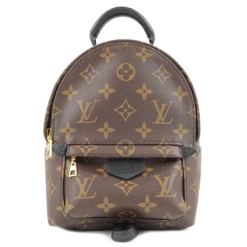 Ladies Louis Vuitton handbags with a detachable coin purse insideLouis Vuitton Monogram Palm Springs MINI Back Pack M44873