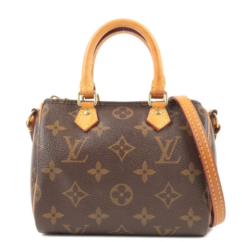 Louis Vuitton handbags with a back - zip pocket for storing valuablesLouis Vuitton Monogram Nano Speedy 2Way Bag Mini Boston Bag M61252