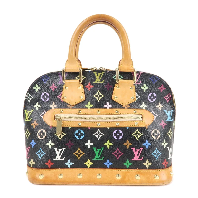 Louis Vuitton Alma bags featuring the signature top - handle designLOUIS VUITTON Monogram Multi Color Alma Hand Bag Noir M92646