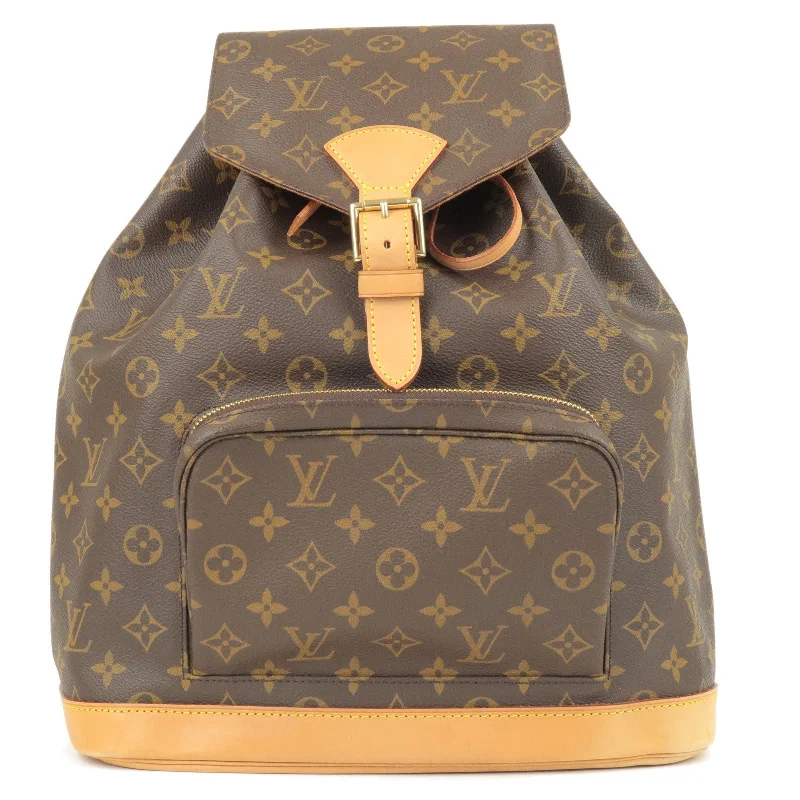 Louis Vuitton tote bags with a water - resistant coating for outdoor useLouis Vuitton Monogram Montsouris GM Back Pack M51135