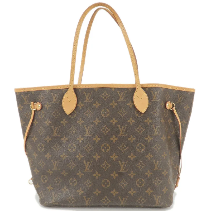 Louis Vuitton handbags with a metal - framed clasp for durabilityLouis Vuitton Monogram Neverfull MM Tote Bag Hand Bag M40156