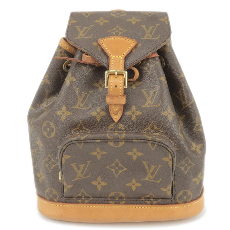 Ladies Louis Vuitton shoulder bags with a tassel decoration for charmLouis Vuitton Monogram Mini Montsouris Back Pack Bag M51137