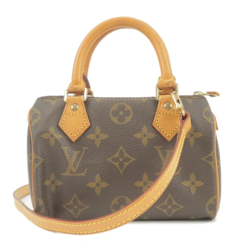 Louis Vuitton crossbody bags with a printed floral pattern for femininityLouis Vuitton Monogram Mini Speedy & Strap M41534 J00145