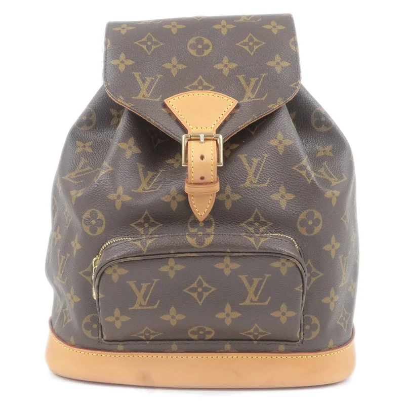 Louis Vuitton bags with a magnetic snap closure for easy accessLouis Vuitton Monogram Montsouris MM Back Pack Bag M51136