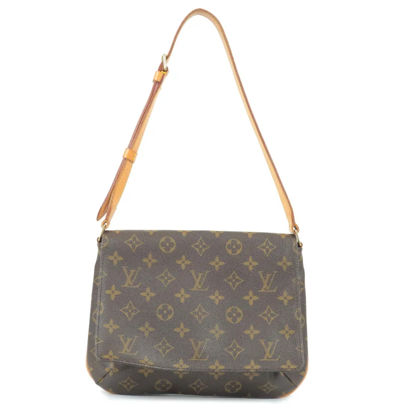 Louis Vuitton bags with a front - zip pocket for small items like keysLouis Vuitton Monogram Musette Tango Short Shoulder Bag M51257