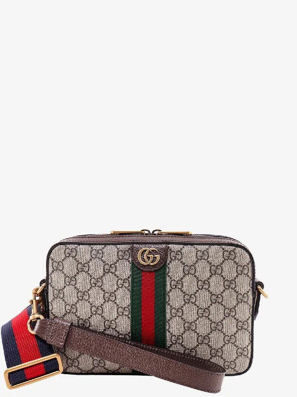 Gucci tote bags for women with a printed Gucci logoGucci Man Gucci Man Beige Shoulder Bags